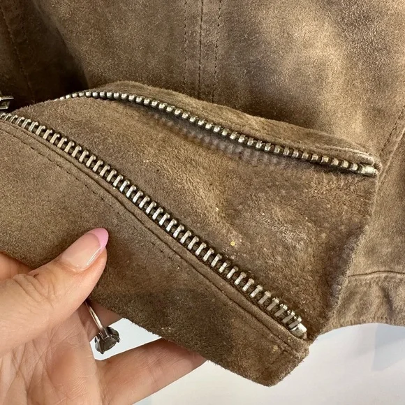 Blank NYC Brown Suede Moto Jacket - Picture 12 of 15